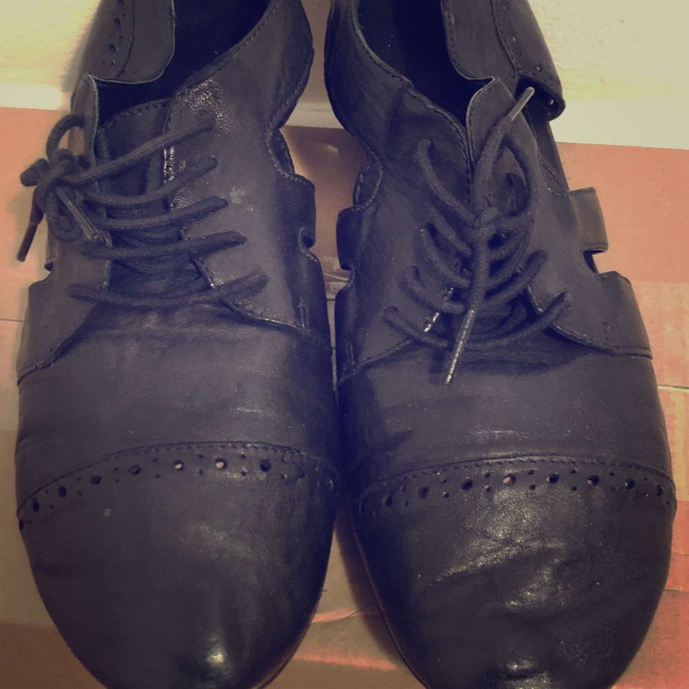 Black oxford shoes